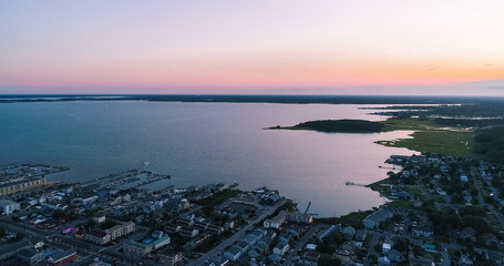An aerial view of Dewey Beach, Rehoboth and the surrounding landscape in Delaware