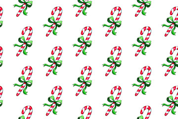 Christmas gingerbread seamless pattern. Ginger cookies on colored background. Watercolor illustration. Cute Xmas background for wallpaper, gift paper, pattern fills, textile, greetings cards