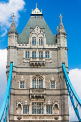 Fototapeta na wymiar Tower Bridge with a nice blue sky, London, UK, GB