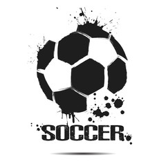 Fototapeta premium Abstract soccer ball icon