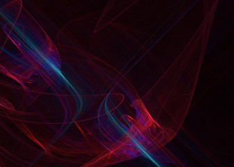 3D rendering abstract fractal light background.