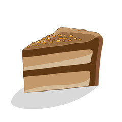 Cake Icon on a White Background Vector Illustration