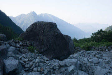 The rocks in the mountain