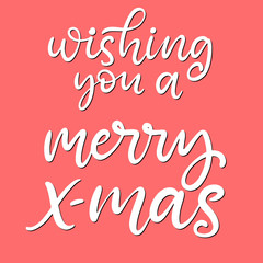 Fototapeta premium Merry Christmas and happy new year lettering.