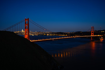 Long Exposure of Cars Across The Golden Gate Bridge