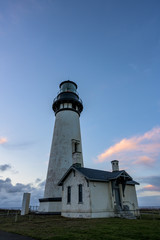 Fototapeta na wymiar Looking Up at Yaquina Head Lighthouse