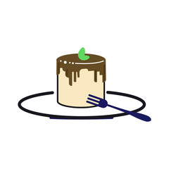 カフェ　シンプル　ケーキ