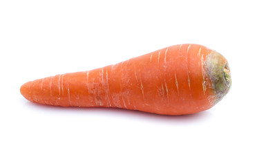 fresh carrots isolated on white background