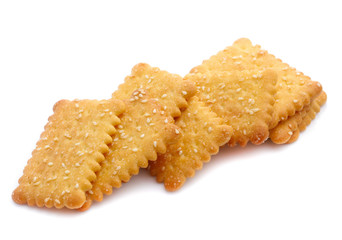 Cracker isolated on white