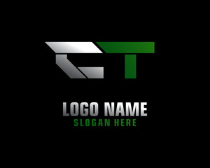 CT Initial letter logo template vector