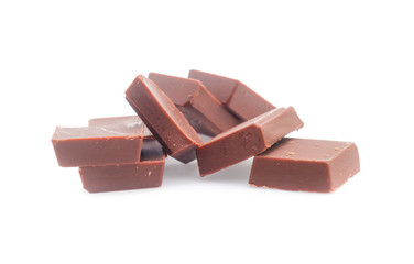 chocolate on isolated white background