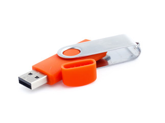 usb drive on white background
