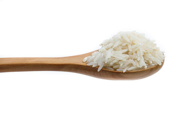 white rice isolated on white