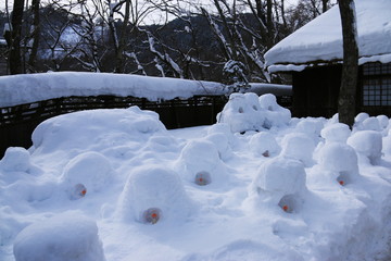 日本の雪の原風景　日光湯西川　平家の里　かまくらまつり