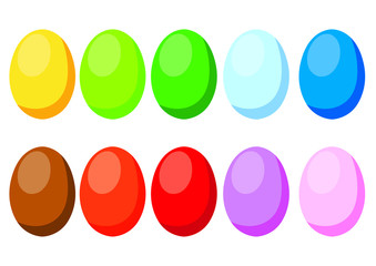 easter egg design on white background illustration vector and Annual festival colorful eggs