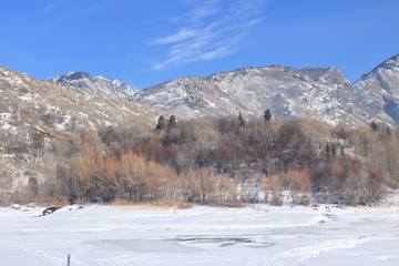 Bells Canyon Reservoir in December, Sandy, Utah