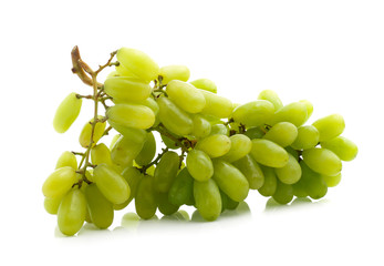 Green grape isolated on white background