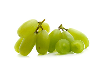 Green grape isolated on white background
