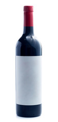 wine bottle isolated on white