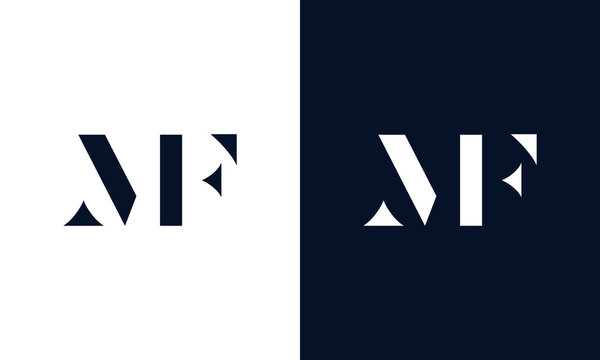 Abstract letter MF logo. This logo icon incorporate with abstract shape in the creative way.