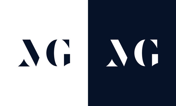 Abstract letter MG logo. This logo icon incorporate with abstract shape in the creative way.