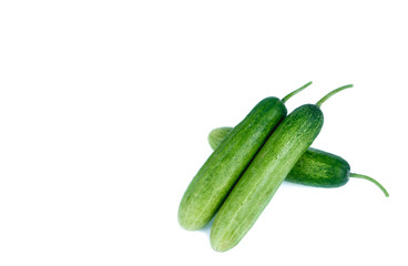 copy space Cucumber isolated on white background