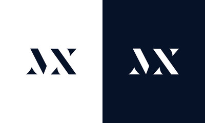 Abstract letter MX logo. This logo icon incorporate with abstract shape in the creative way.