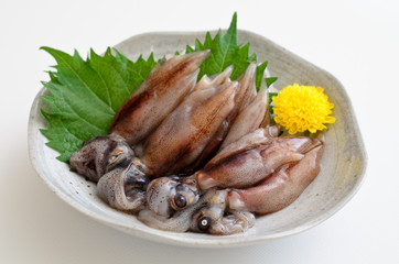 ホタルイカの刺身