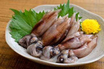 ホタルイカの刺身