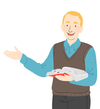 recommend clip art: Senior Man Teacher Illustration