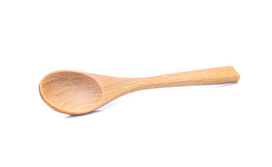 spoon wood isolated on white background