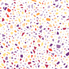 Terrazzo style mosaic background. Vector seamless pattern.