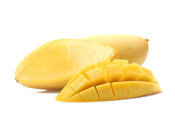 yellow Mango  isolated white background
