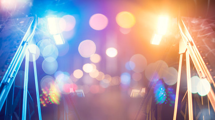 Background image of stage in color lights