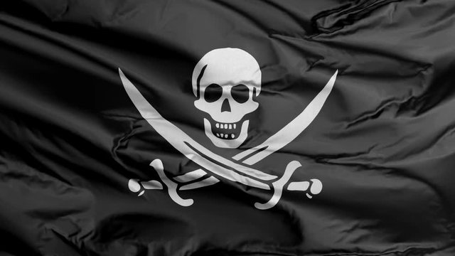 Realistic 3D Flag of Pirates