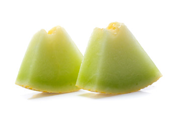 cantaloupe melon isolated on white