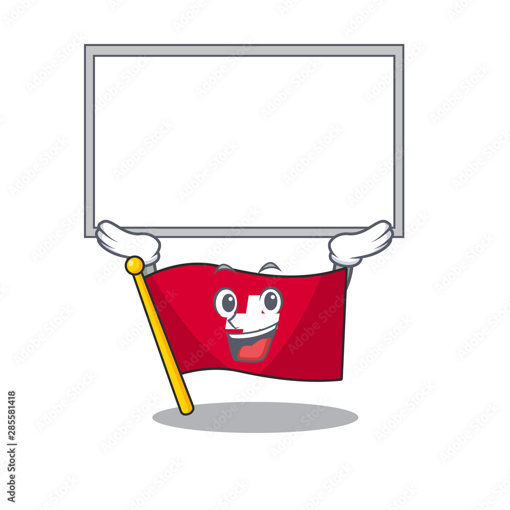 Sticker Up board flag switzerland with the mascot shape