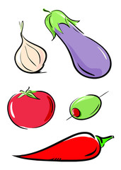 illustration set of vegetables