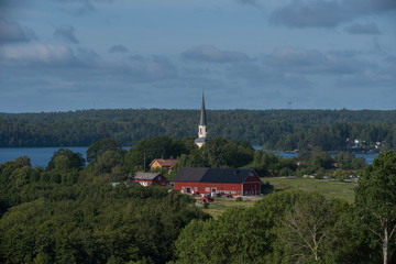 The Eker&ouml; church in the district M&auml;lar&ouml;arna in Stockholm