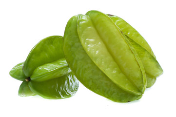 star fruit - carambola isolated on white background (starfruit)