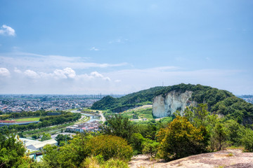 Fototapeta na wymiar a view of Takasago City with quarry