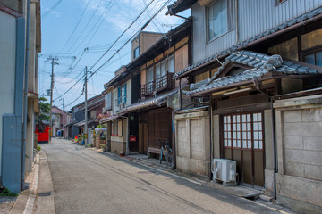 Naklejka na ściany i meble Old alley of Takasago City