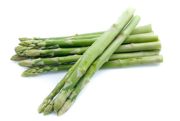 Asparagus on white background