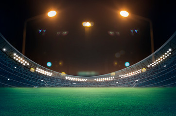 Fototapeta na wymiar lights at night and stadium 3d render