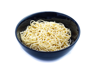 yellow noodle isolated on white