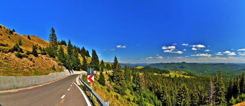 TransBucegi road from Bucegi mountains