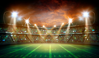 American Soccer Stadium 3d rendering