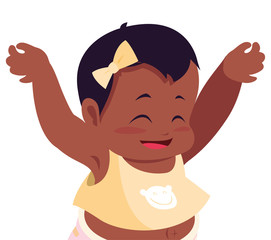 smiling cute baby girl sitting