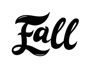 Obraz premium Fall. Hand drawn lettering. Vector illustration. Best for Autumn design