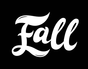 Fall. Hand drawn lettering. Vector illustration. Best for Autumn design